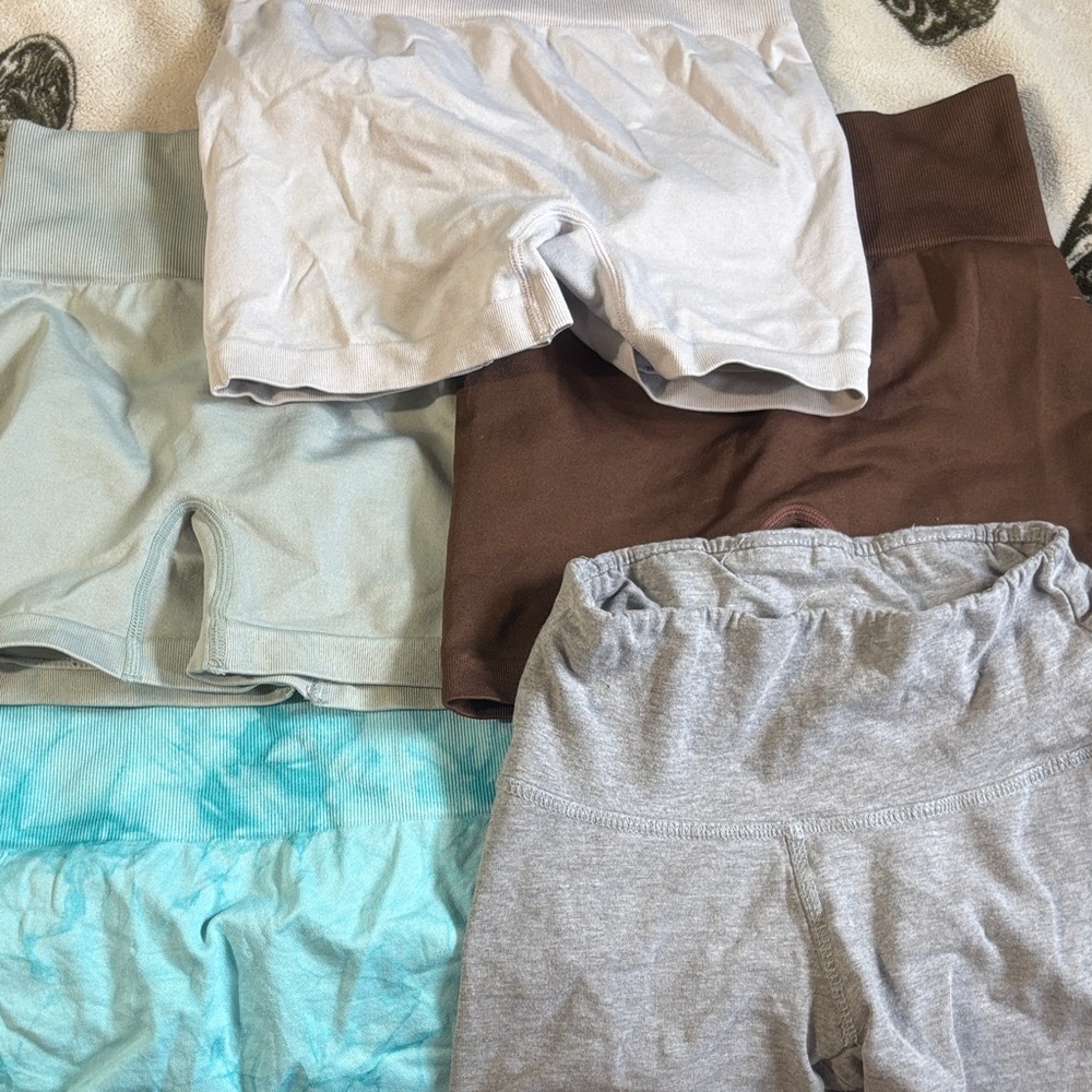 Women's Shorts in Neutral and Blue Tones
